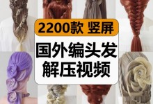 【2200款】国外创意编头发扎辫子做造型减压解压视频素材-捷亚素材网