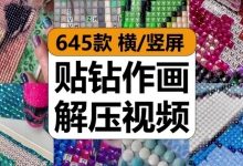 【645款】国外贴钻石画制作手工DIY减压解压视频素材-捷亚素材网